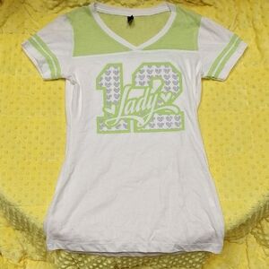 District Kids Tee in White and Light Green